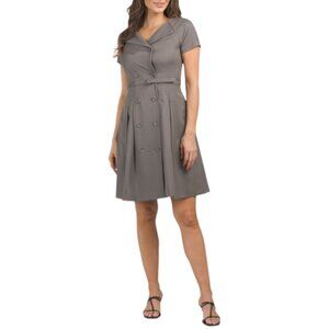 CALVIN KLEIN Double Breasted Belted Dress